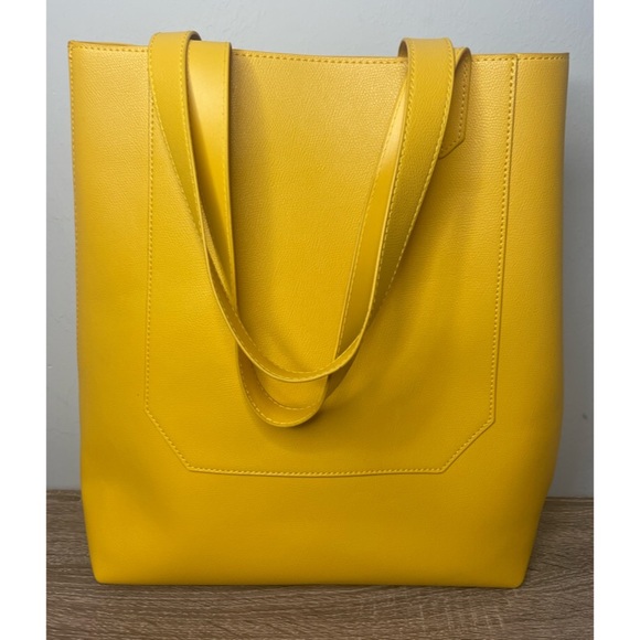 Saks Fifth Avenue Bright Yellow Tote - Picture 1 of 13